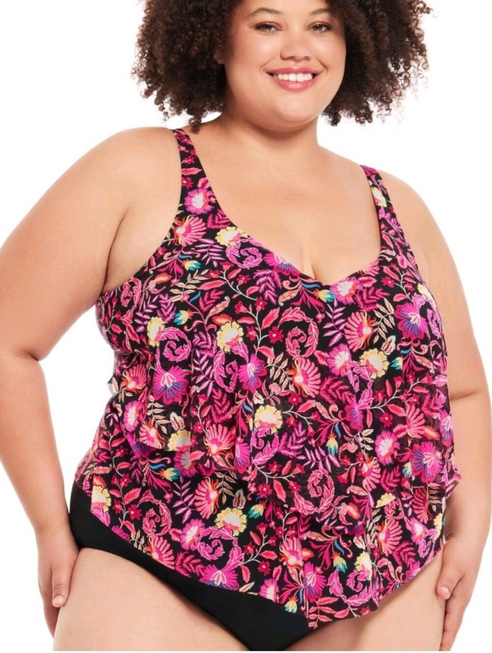 Krista Plus Shape Solution Hip Minimizer Tankini Top – Size 1X / 18 NWOT